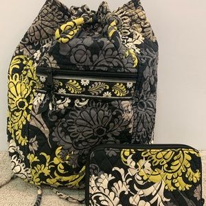 SALE🎉 Vera Bradley Drawstring Bag and Wallet Set